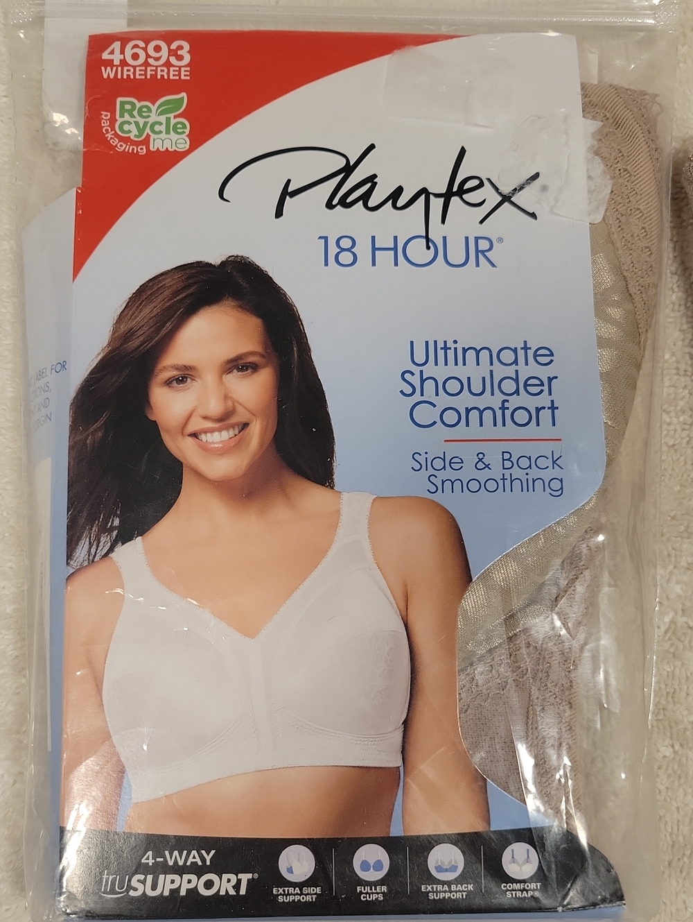 2 New Playtex 18 Hour Ultimate Shoulder Comfort Wirefree Bra, color Toffe
